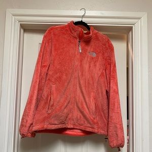 Fuzzy north face jacket